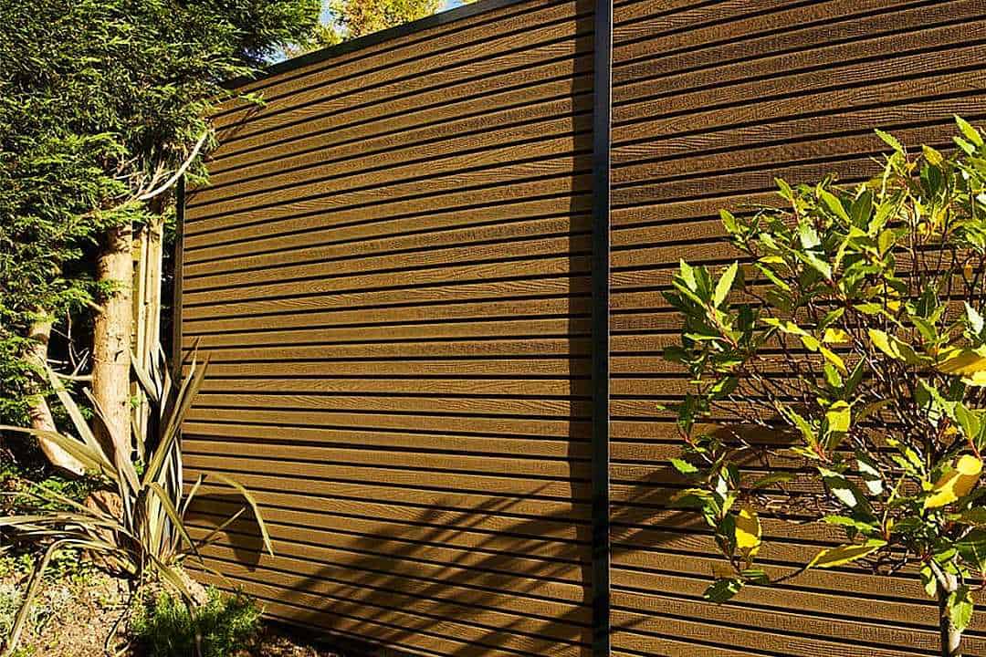 Custom horizontal wood panel fence Birmingham