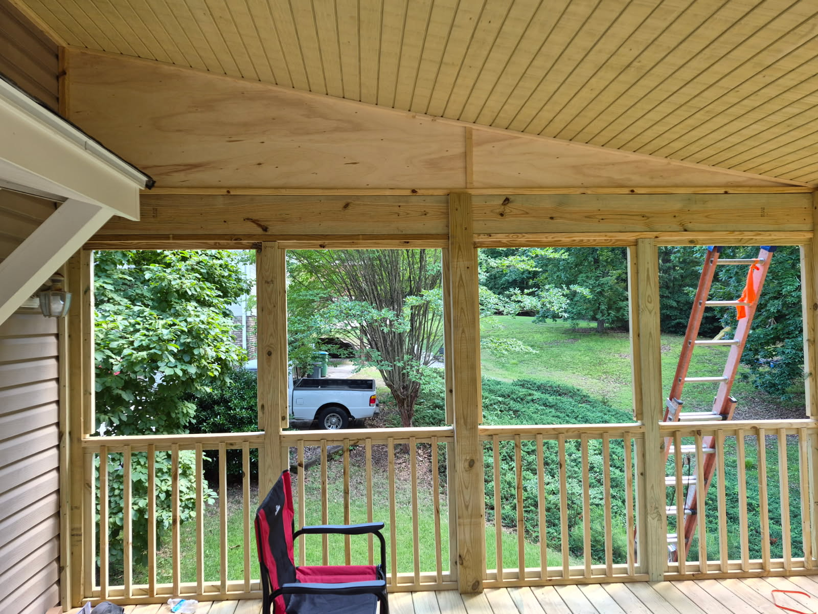 Screened porch under construction Birmingham